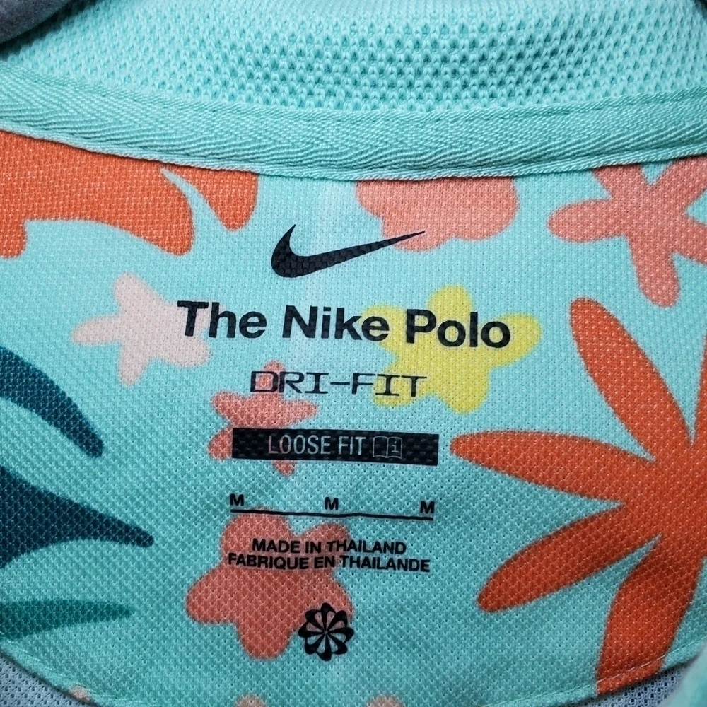 Nike Women's Floral Print Cropped Golf Polo Size M